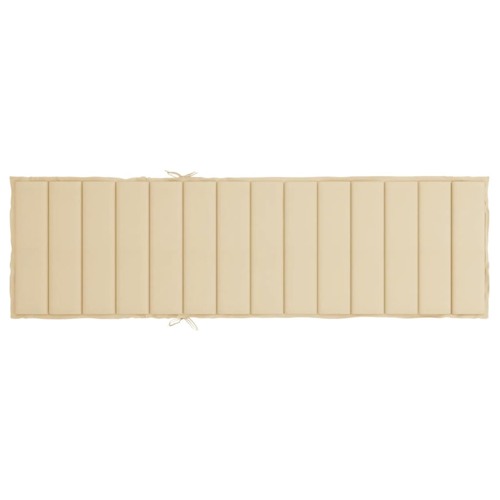 vidaXL Cuscino per Lettino Beige 200x70x3 cm in Tessuto Oxford