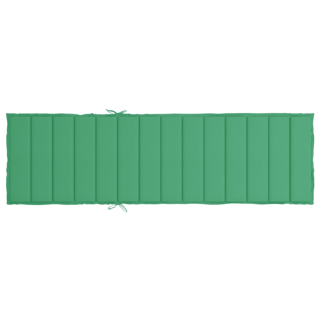 vidaXL Cuscino per Lettino Verde 200x70x3 cm in Tessuto Oxford