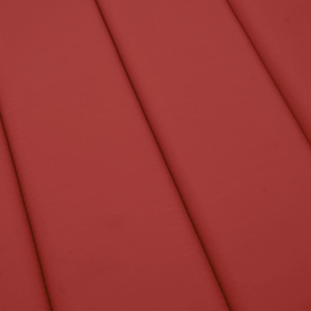 vidaXL Cuscino per Lettino Rosso 200x70x3 cm in Tessuto Oxford