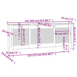 Copertura per Radiatore Bianca in MDF 205 cm