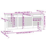 Copertura per Radiatore Nera in MDF 205 cm