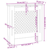 Copertura per Radiatore Nera in MDF 78 cm