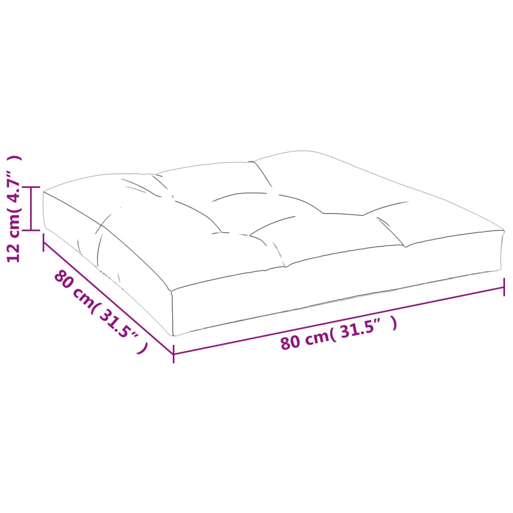 vidaXL Cuscino per Pallet Blu 80x80x12 cm in Tessuto