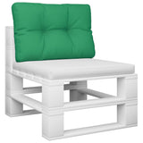 vidaXL Cuscino per Pallet Verde 50x40x12 cm in Tessuto