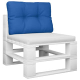 vidaXL Cuscino per Pallet Blu Reale 50x40x12 cm in Tessuto