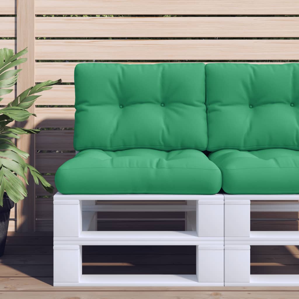 vidaXL Cuscino per Pallet Verde 60x40x12 cm in Tessuto