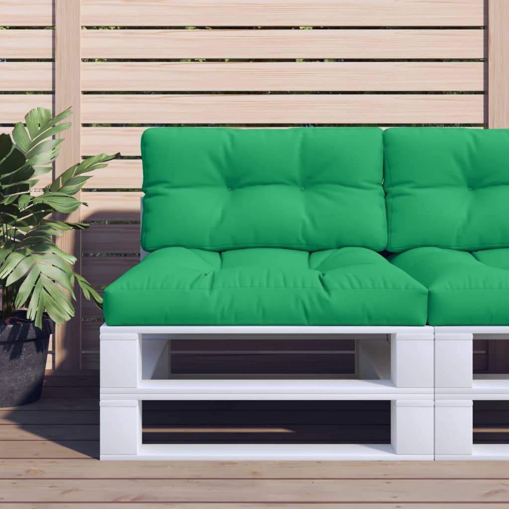 vidaXL Cuscino per Pallet Verde 80x40x12 cm in Tessuto