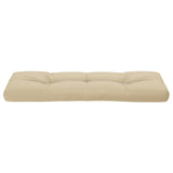 vidaXL Cuscino per Pallet Beige 120x40x12 cm in Tessuto