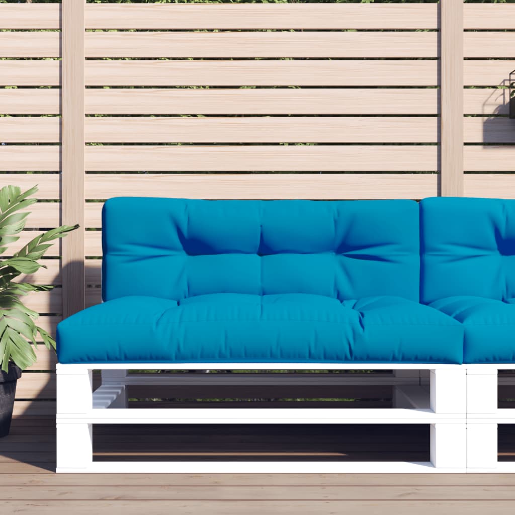 vidaXL Cuscino per Pallet Blu 120x40x12 cm in Tessuto