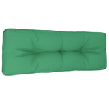 vidaXL Cuscino per Pallet Verde 120x40x12 cm in Tessuto