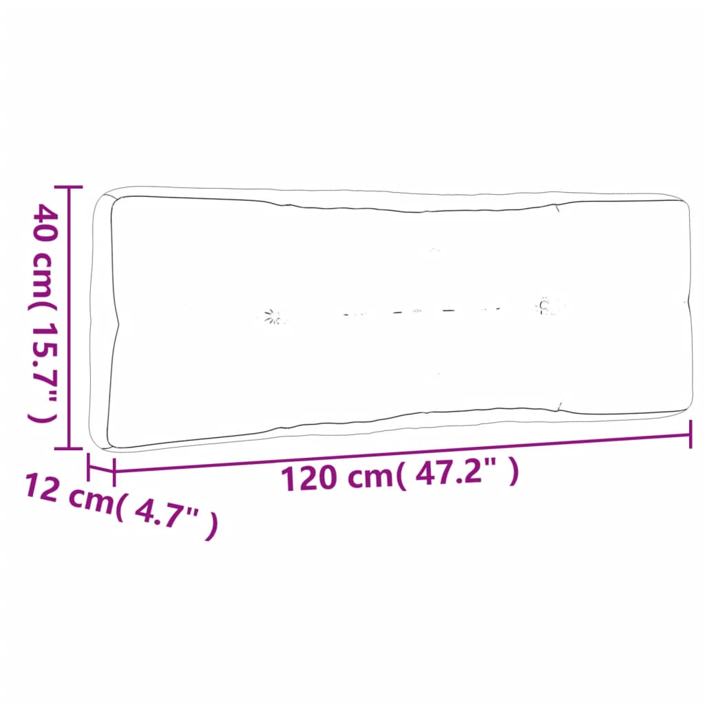 vidaXL Cuscino per Pallet Verde 120x40x12 cm in Tessuto