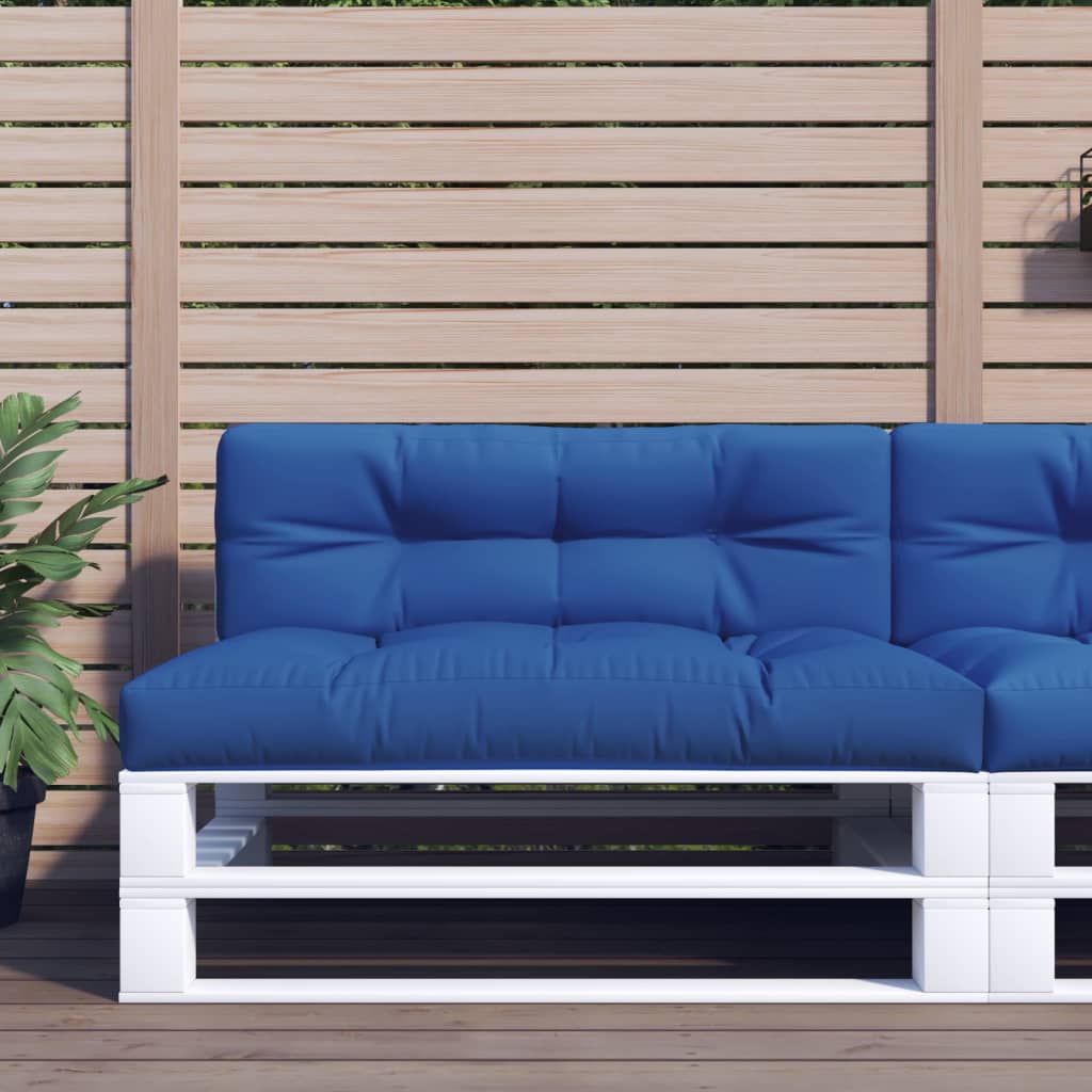 vidaXL Cuscino per Pallet Blu Reale 120x40x12 cm in Tessuto