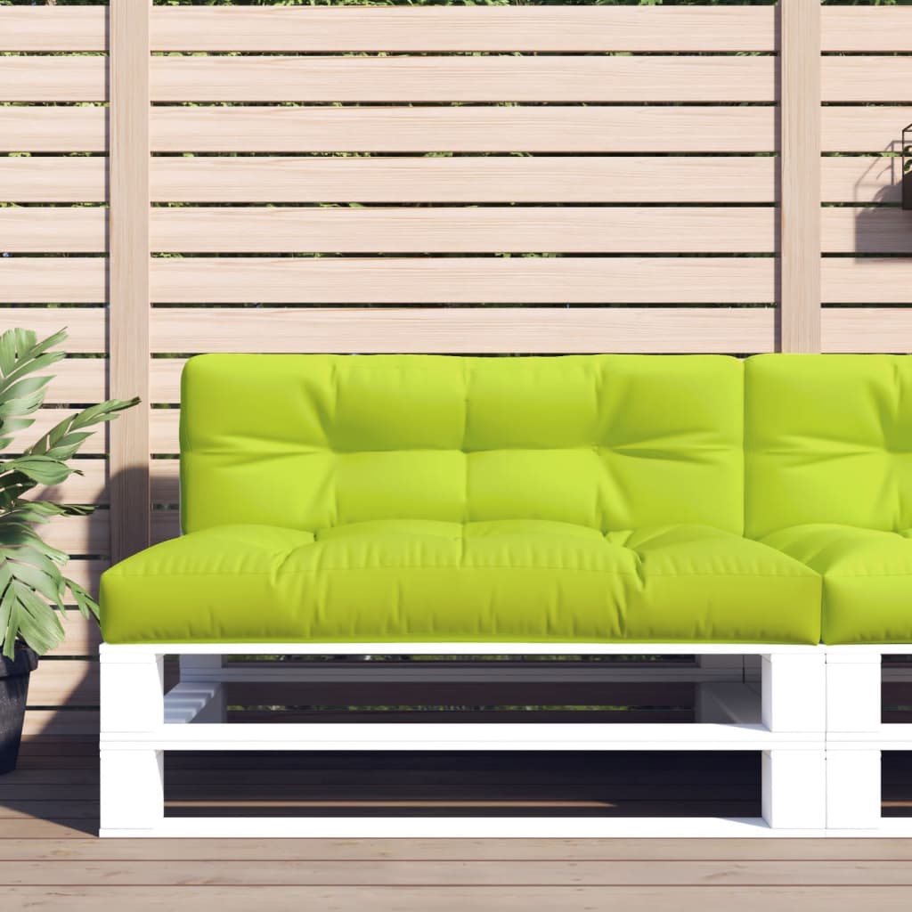 vidaXL Cuscino per Pallet Verde Brillante 120x40x12 cm in Tessuto