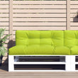 vidaXL Cuscino per Pallet Verde Brillante 120x40x12 cm in Tessuto