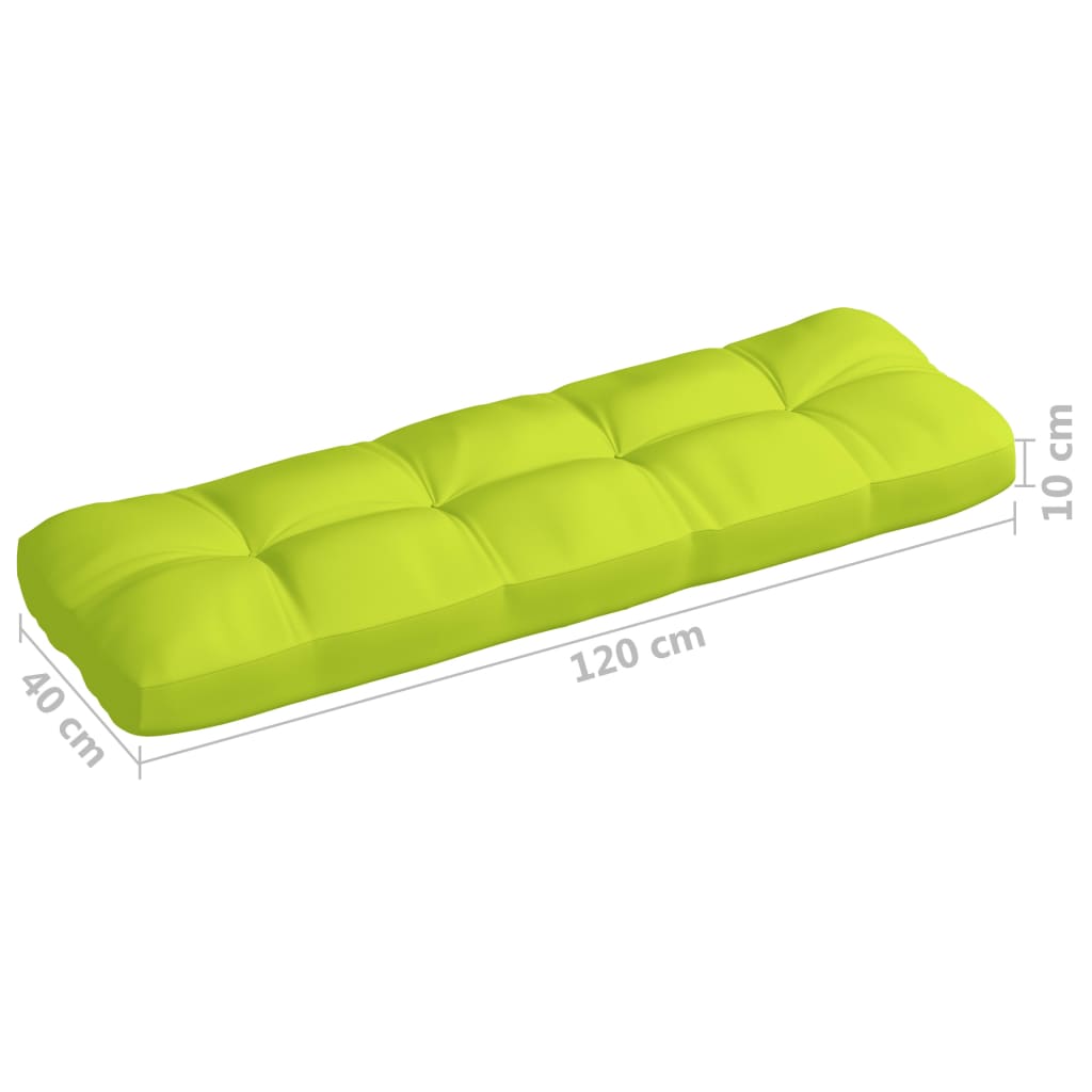 vidaXL Cuscini per Divano Pallet 2 pz Verde Brillante