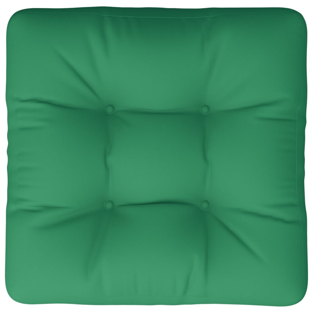 vidaXL Cuscino per Pallet Verde 58x58x10 cm in Tessuto