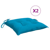 vidaXL Cuscini per Sedia 2 pz Azzurro 40x40x7 cm in Tessuto Oxford