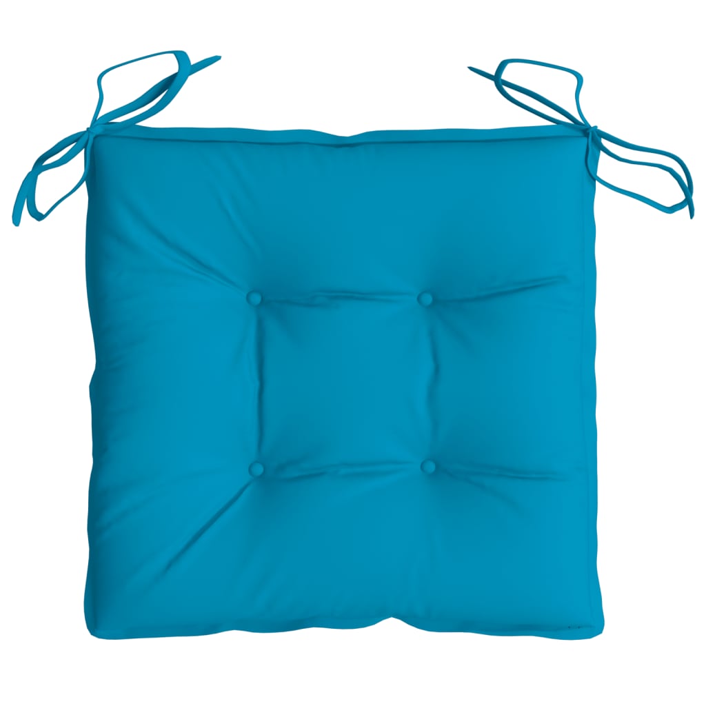 vidaXL Cuscini per Sedia 2 pz Azzurro 40x40x7 cm in Tessuto Oxford