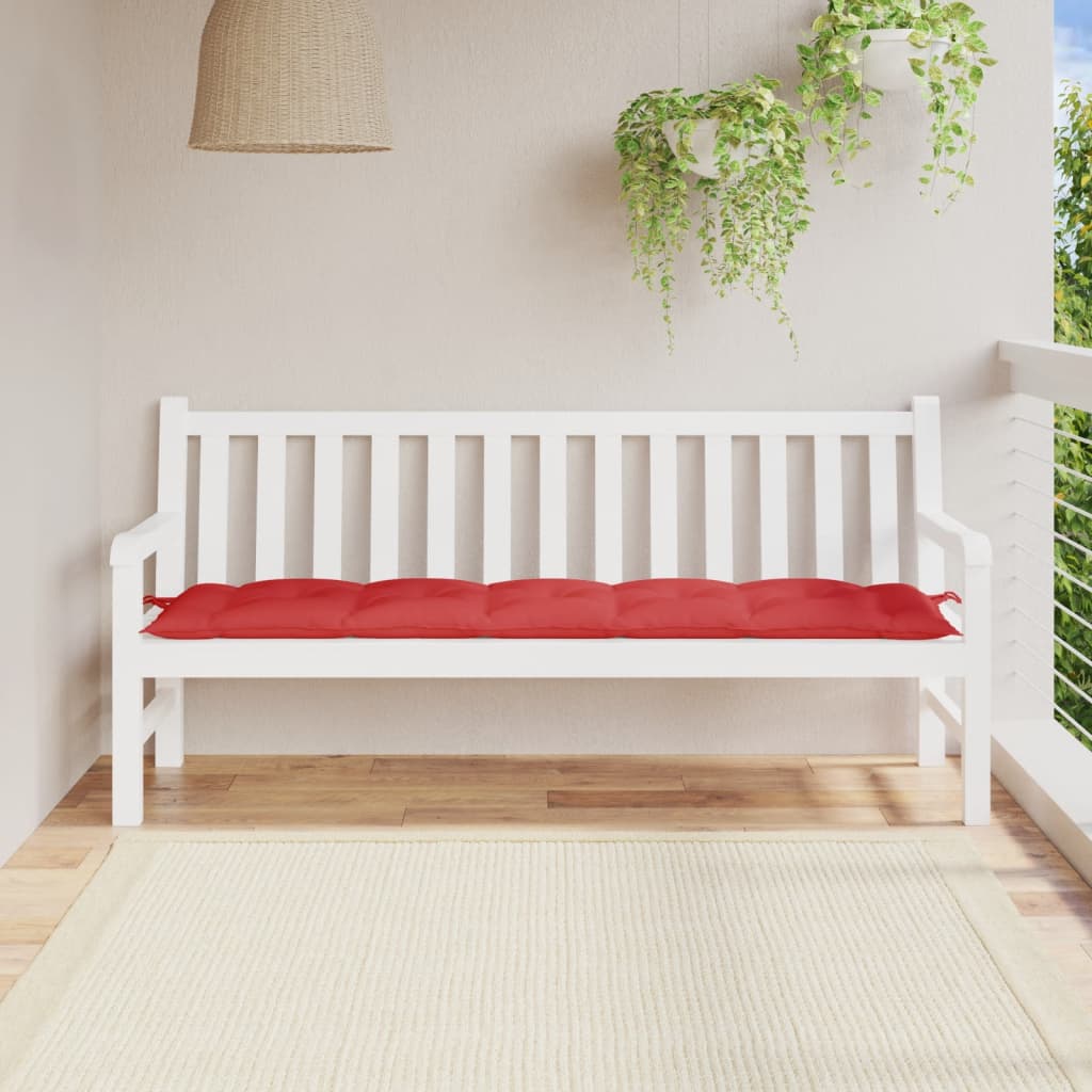 vidaXL Cuscino per Panca Rosso 180x50x7 cm in Tessuto Oxford