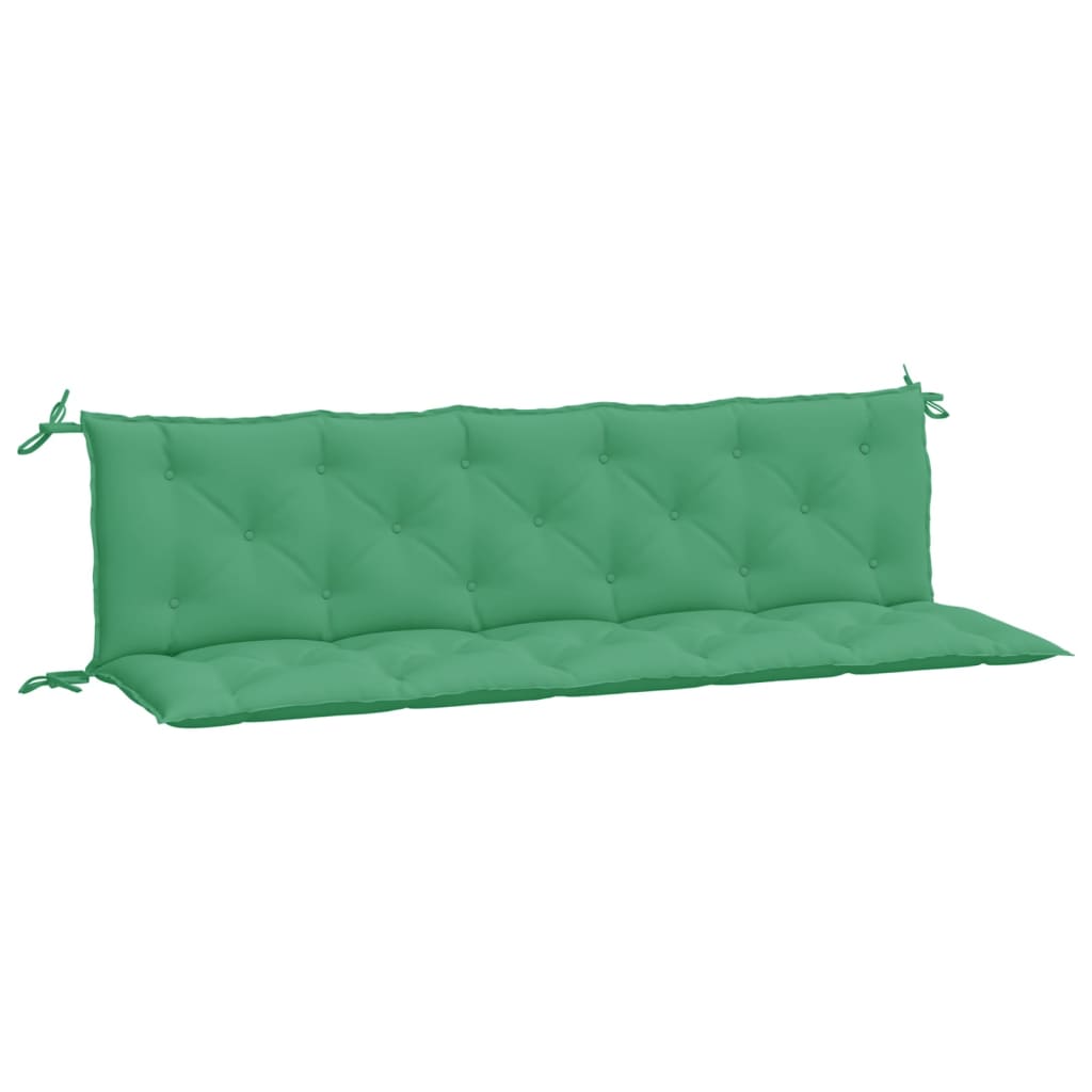 vidaXL Cuscini Panca da Giardino 2pz Verdi 180x50x7cm Tessuto Oxford