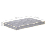 vidaXL Cuscino per Divano in Pallet Antracite 120x80x10 cm