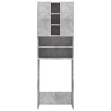 Mobile per Lavatrice Grigio Cemento 64x25-5x190 cm