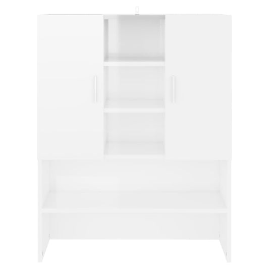 Mobile per Lavatrice Bianco Lucido 70-5x25-5x90 cm