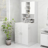 Mobile per Lavatrice Bianco Lucido 70-5x25-5x90 cm