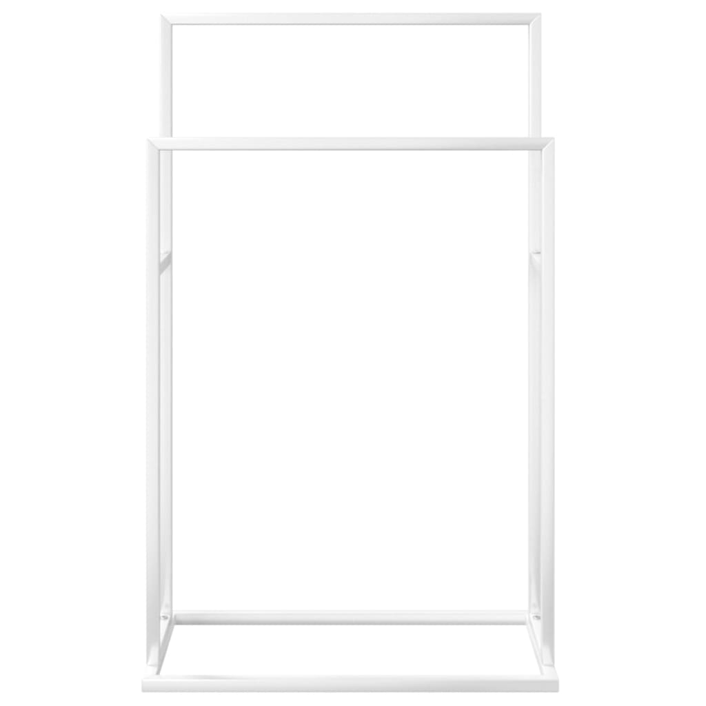 Portasciugamani Autoportante Bianco 48x24x78-5 cm in Ferro