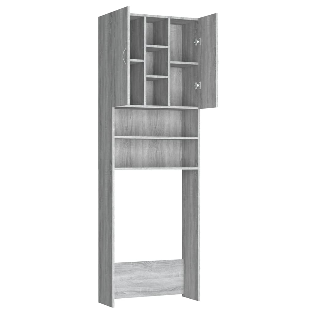 Mobile per Lavatrice Grigio Sonoma 64x25-5x190 cm