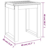 vidaXL Sgabello da Bagno 40x30x46 cm in Legno Massello di Noce