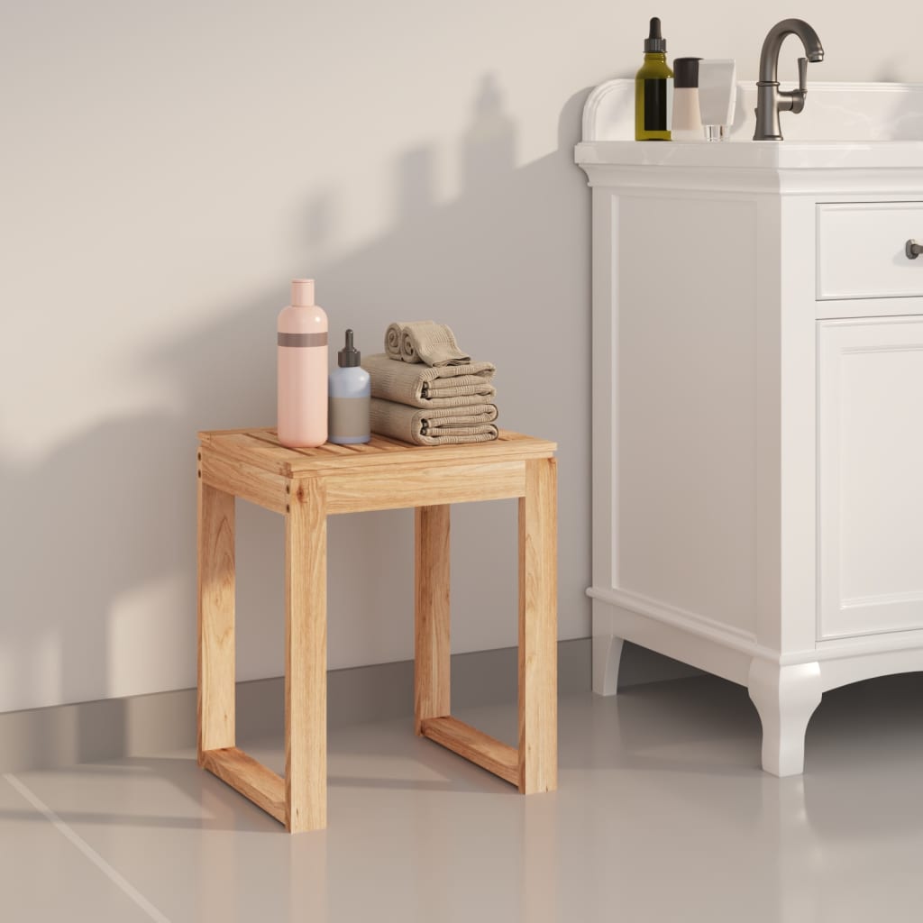 vidaXL Sgabello da Bagno 40x30x46 cm in Legno Massello di Noce