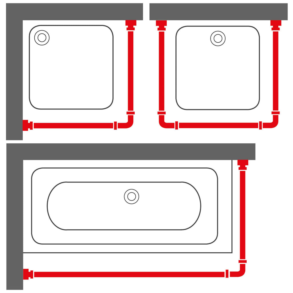 Sealskin Set Binari per Tenda da Doccia Easy-Roll Nero