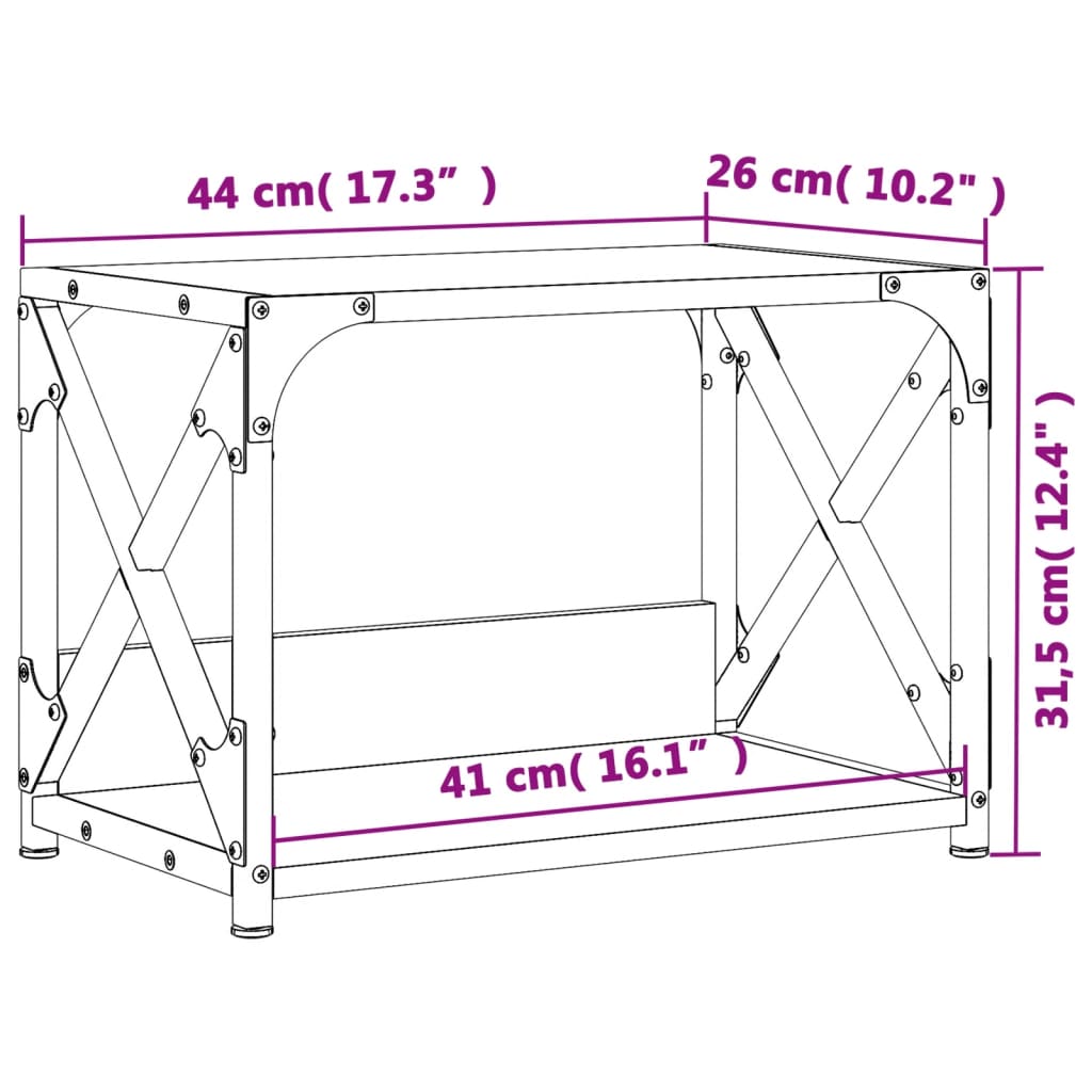 Supporto Stampante 2Piani Rovere Marrone 44x26x31,5 Multistrato