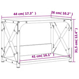 Supporto Stampante 2Piani Rovere Marrone 44x26x31,5 Multistrato