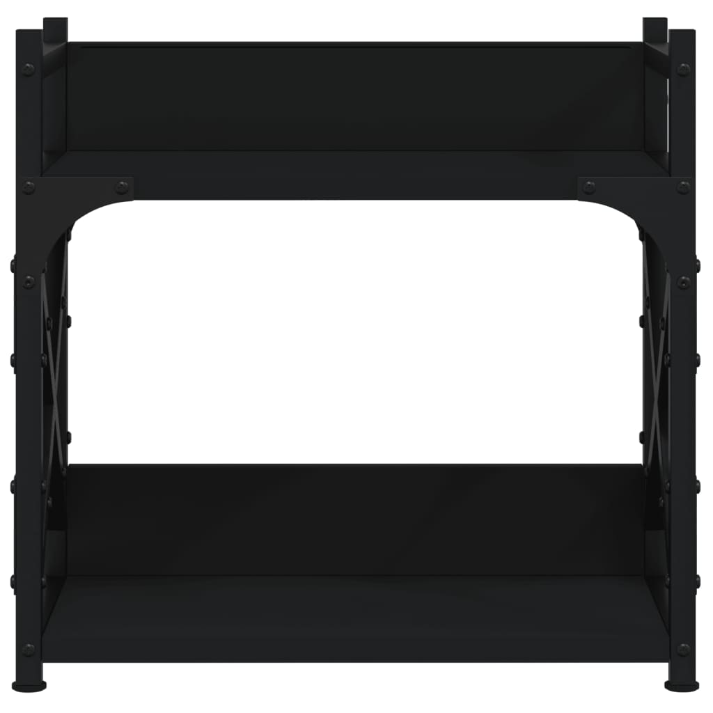 Supporto per Stampante 2 Livelli Nero 40x20x40 cm Multistrato