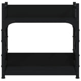 Supporto per Stampante 2 Livelli Nero 40x20x40 cm Multistrato