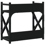 Supporto per Stampante 2 Livelli Nero 40x20x40 cm Multistrato