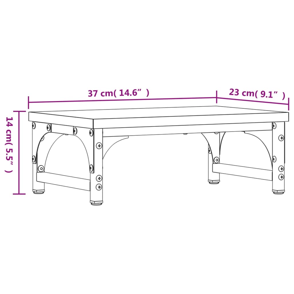 Supporto per Monitor Nero 37x23x14 cm Legno Multistrato