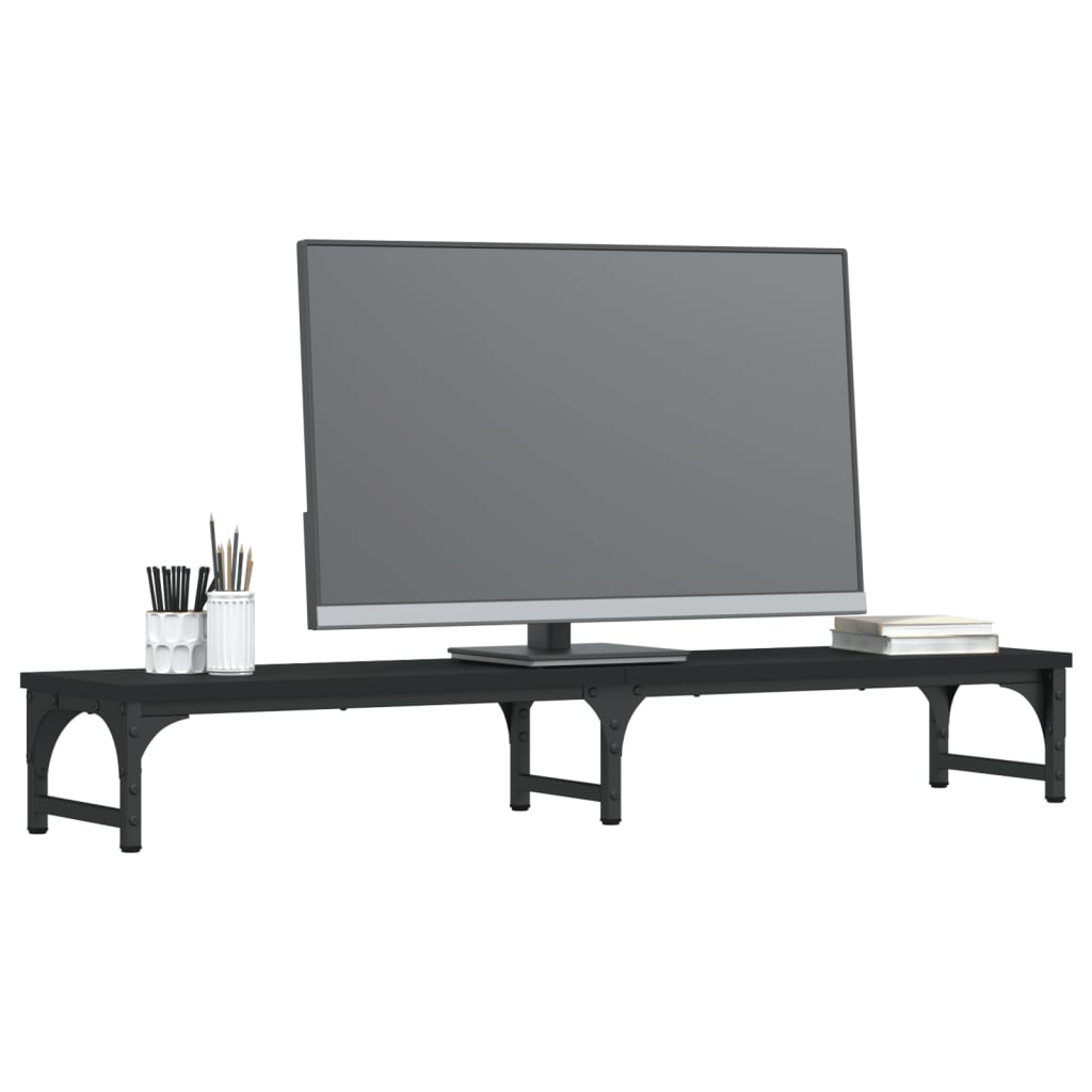 Supporto per Monitor Nero 105x23x15,5 cm Legno Multistrato