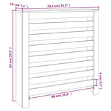 Copertura Termosifone Bianca 79-5x19x84 cm Legno Massello Pino