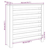 Copertura Termosifone Grigia 79-5x19x84 cm Legno Massello Pino