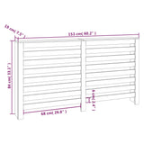 Copertura Termosifone Bianca 153x19x84 cm Legno Massello Pino