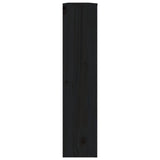 Copertura Termosifone Nera 153x19x84 cm Legno Massello di Pino