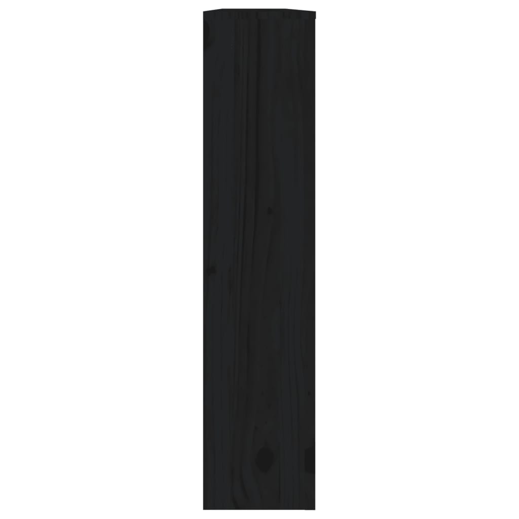 Copertura Termosifone Nera 169x19x84 cm Legno Massello di Pino