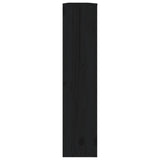 Copertura Termosifone Nera 169x19x84 cm Legno Massello di Pino