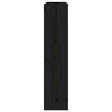 Copertura Termosifone Nera 210x21x85 cm Legno Massello Pino