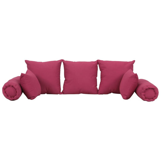 vidaXL Set di Cuscini 7 pz in Tessuto Rosa