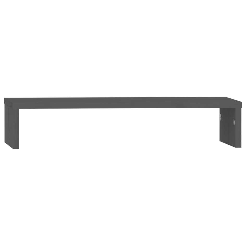 Supporto per Monitor Grigio 50x27x10 cm Legno Massello di Pino