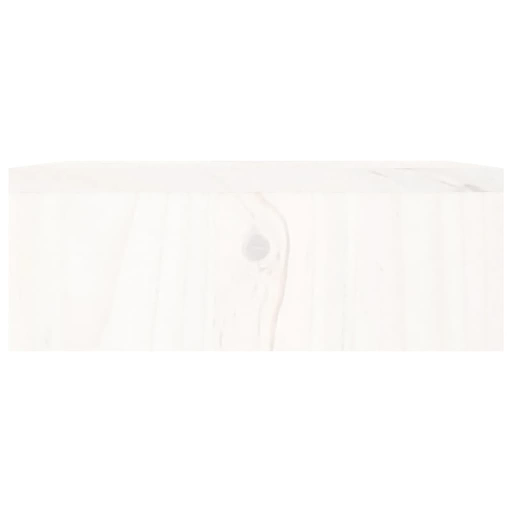 Supporto per Monitor Bianco 100x27x10 cm Legno Massello di Pino